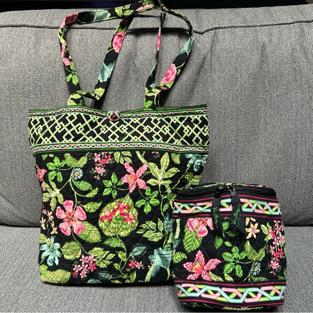 Vera Bradley Tote and Pouch Set